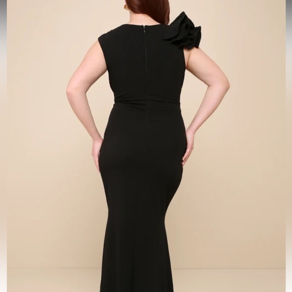 Lucette Black Sleeveless Ruffled Mermaid Maxi Dress NWOT - Picture 6 of 9